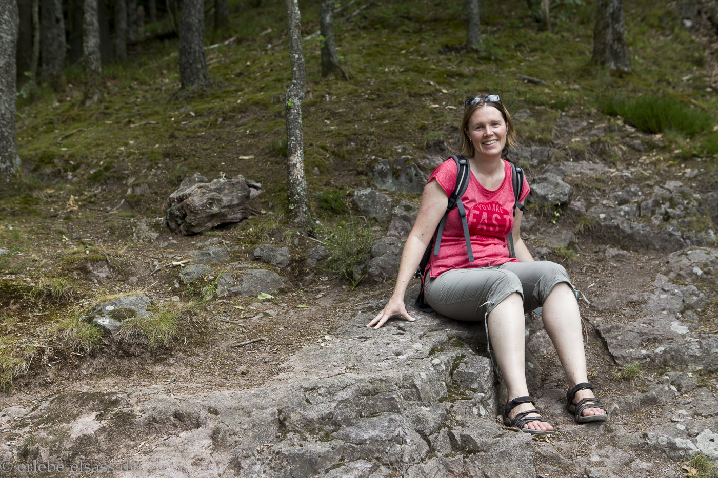 Rast auf dem Hirschfelsen