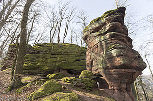 Rückseite der Grotte d'Amour