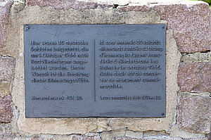 Gedenktafel beim Militärfriedhof am Col de la Cote de L'Engin