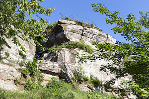 Blick auf die Ruine Loewenstein