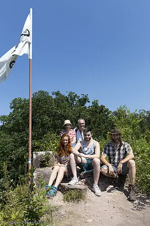 Gruppenfoto auf dem Château Schœneck